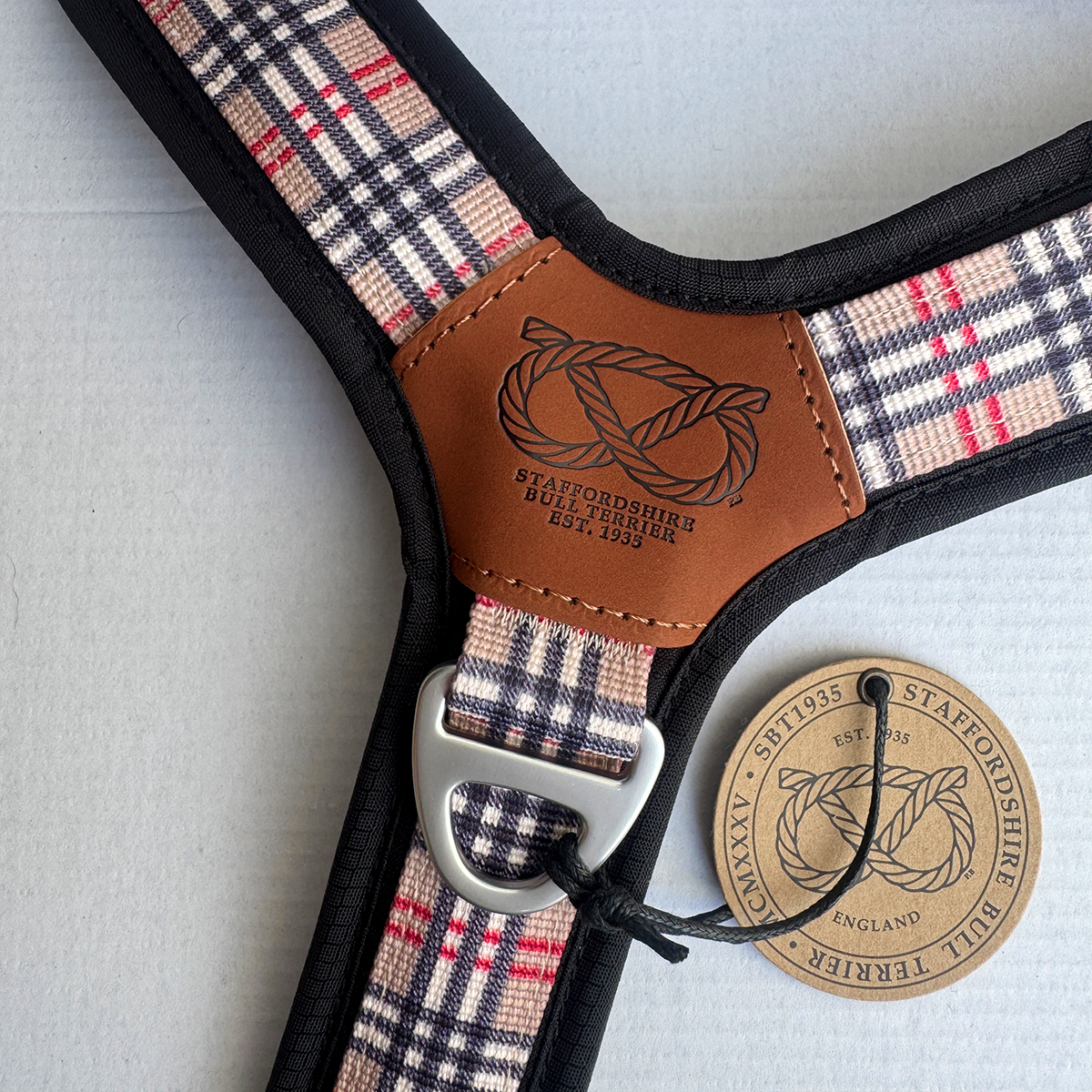 Staffordshire Bull Terrier 1935® Harness & Leash Set - Staffburry Beige