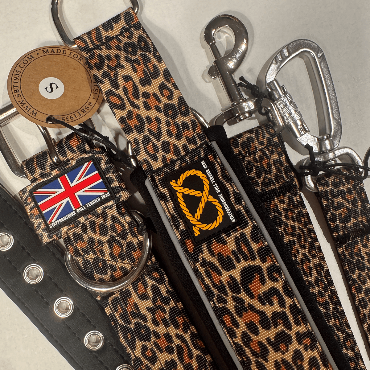 Staffordshire Bull Terrier 1935® Collier Martingale - Léopard