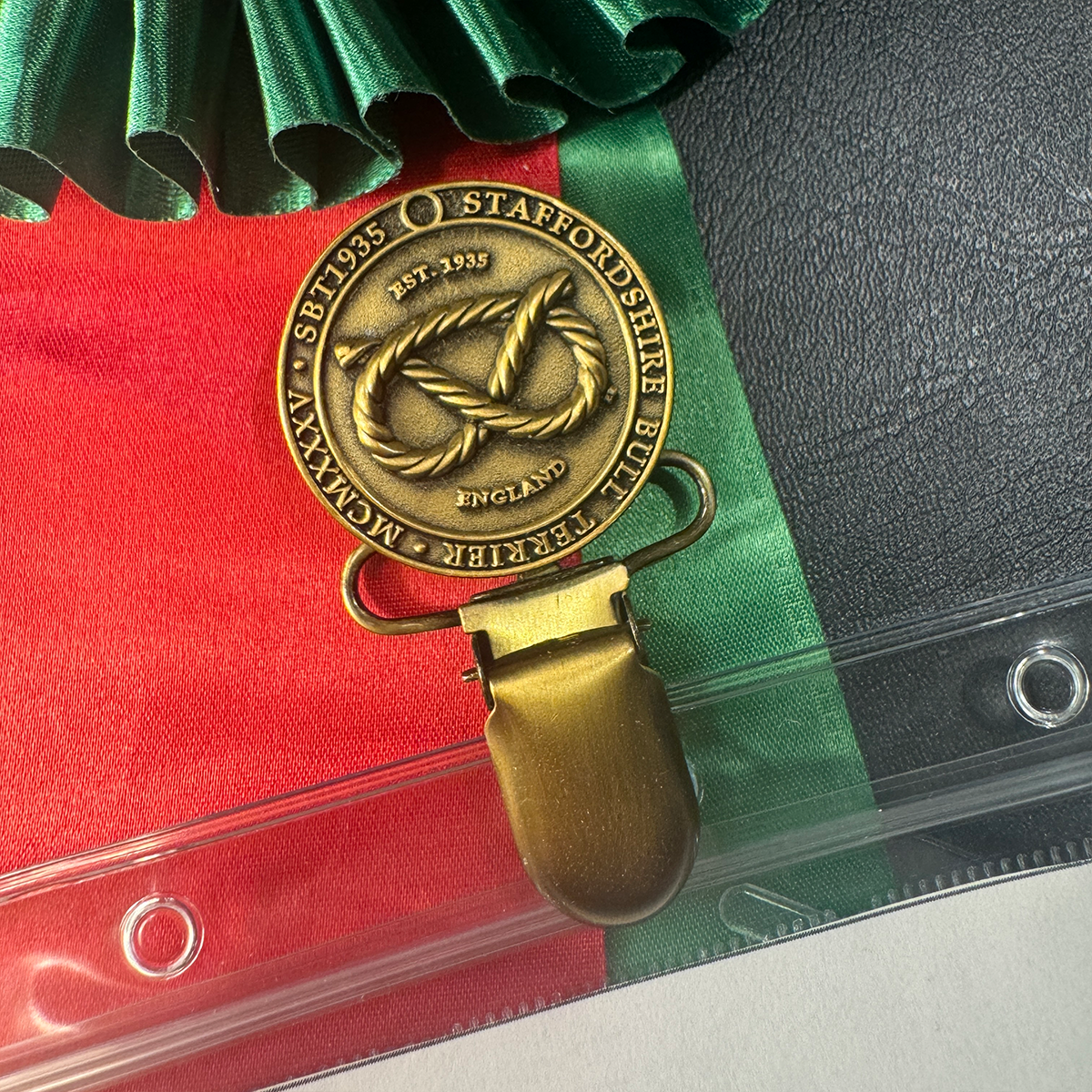 Staffordshire Bull Terrier 1935® Show Clip #2 with Number Holder