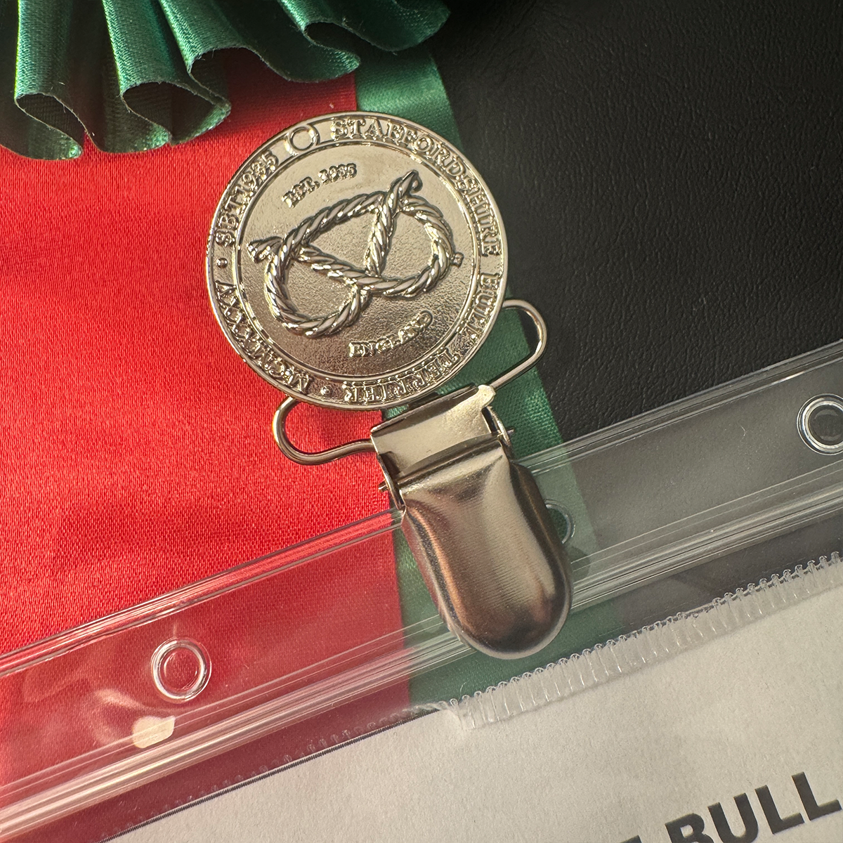 Staffordshire Bull Terrier 1935® Show Clip #2 with Number Holder