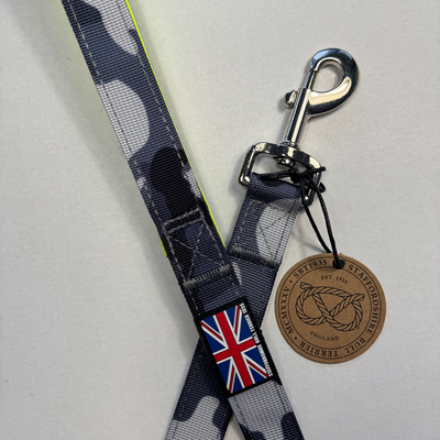 Staffordshire Bull Terrier 1935® Nylon Leash - Night Camo & Neon Yellow - Normal
