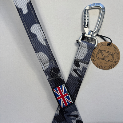 Staffordshire Bull Terrier 1935® Nylon Leash - Night Camo & Black - Carabiner