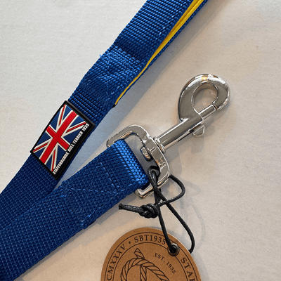 Staffordshire Bull Terrier 1935® Nylon Leash - Royal Blue & Yellow - UK Flag - Normal