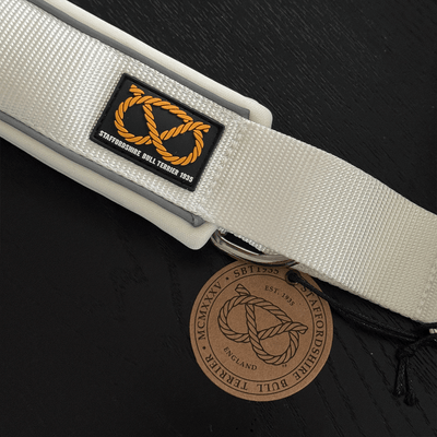 Staffordshire Bull Terrier 1935® Martingale Halsband - Vit