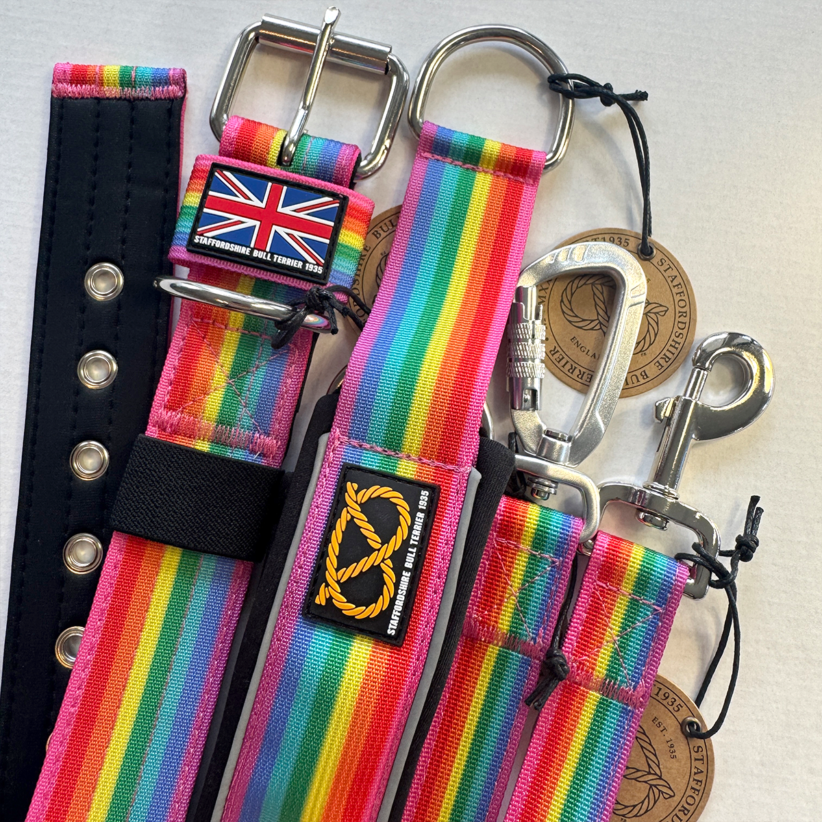 Staffordshire Bull Terrier 1935® Nylon Collar - Rainbow Edition