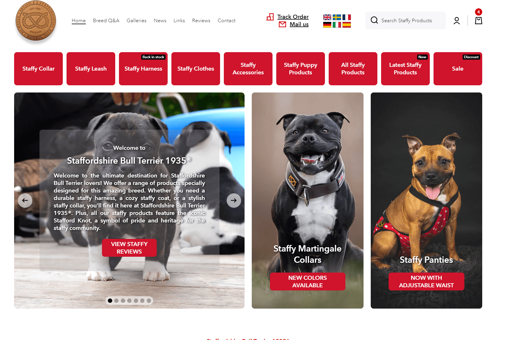 New Staffordshire Bull Terrier 1935® Website