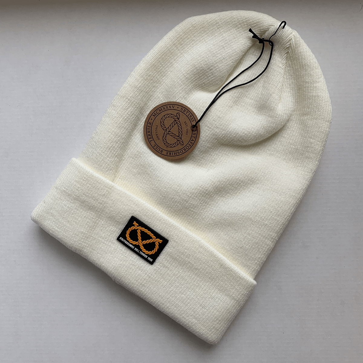 Staffordshire Bull Terrier 1935® Beanie - White