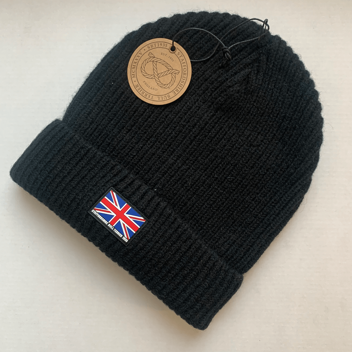 Staffy Beanie - Knitted - Black - Staffordshire Bull Terrier 1935®