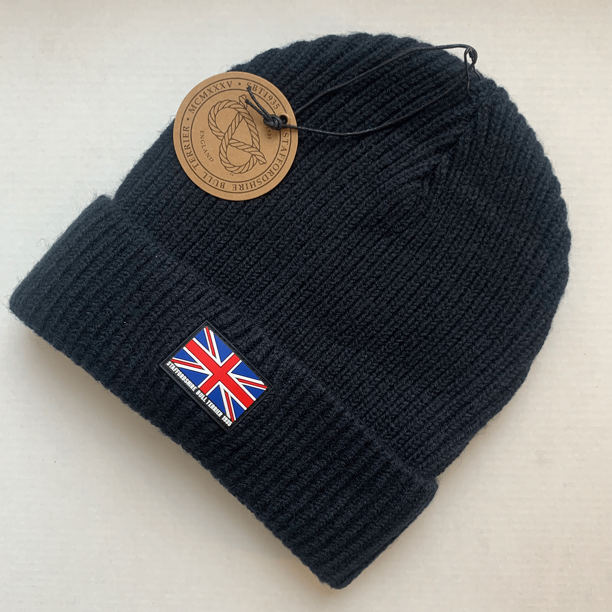 Staffy Beanie - Knitted - Navy - Staffordshire Bull Terrier 1935®