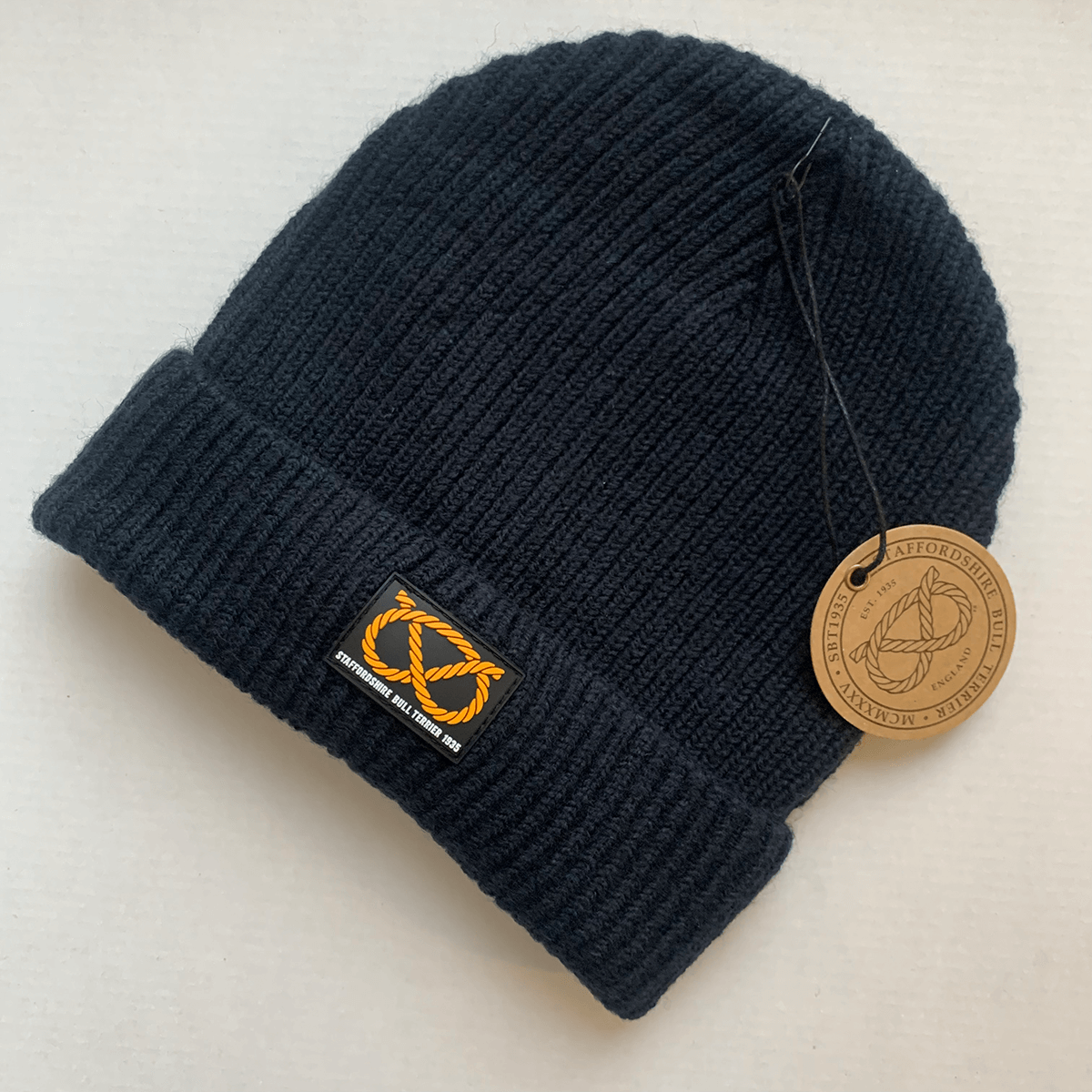 Staffy Beanie - Knitted - Navy - Staffordshire Bull Terrier 1935®