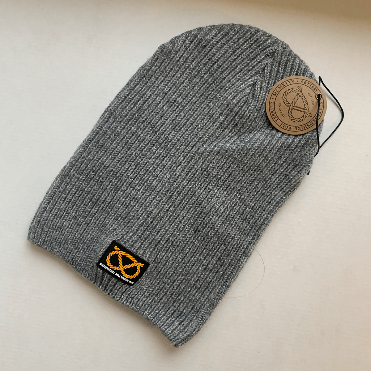 Staffy Beanie - Knitted - Grey - Staffordshire Bull Terrier 1935®