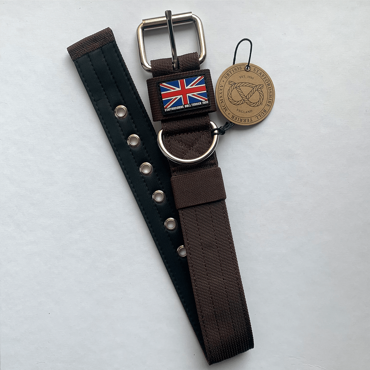 Staffordshire Bull Terrier 1935® Nylon Collar - Chocolate