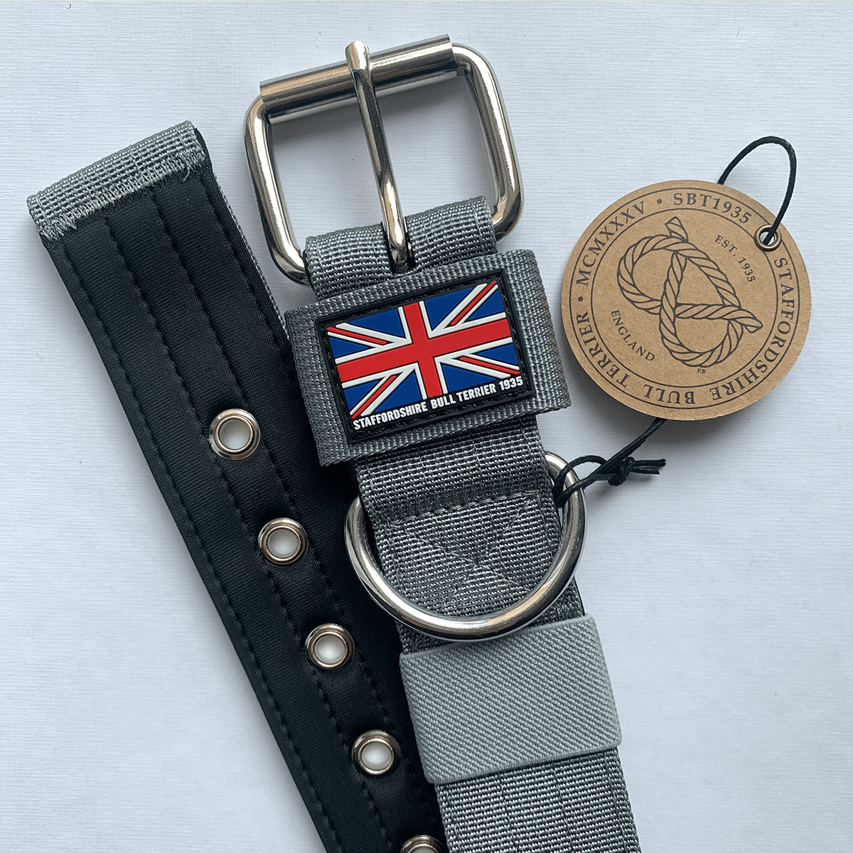 Staffordshire Bull Terrier 1935® Nylon Collar - Grey