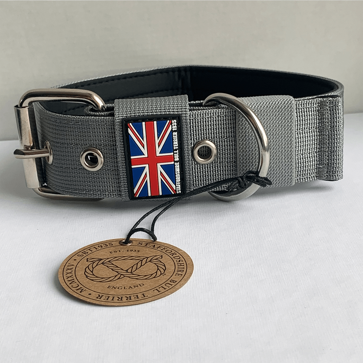 Staffordshire Bull Terrier 1935® Nylon Collar - Grey