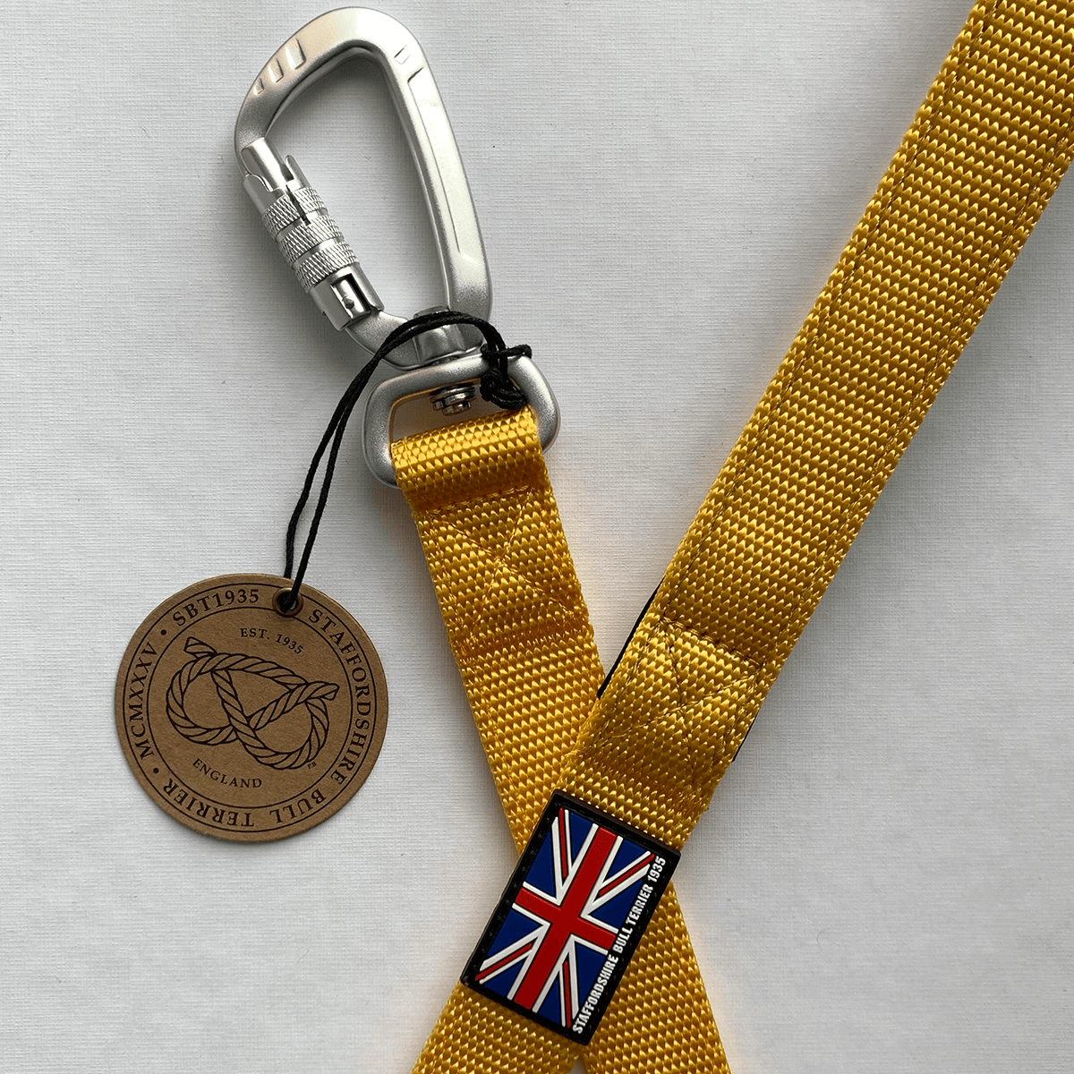 Staffordshire Bull Terrier 1935® Nylon Leash - Yellow - Carabiner