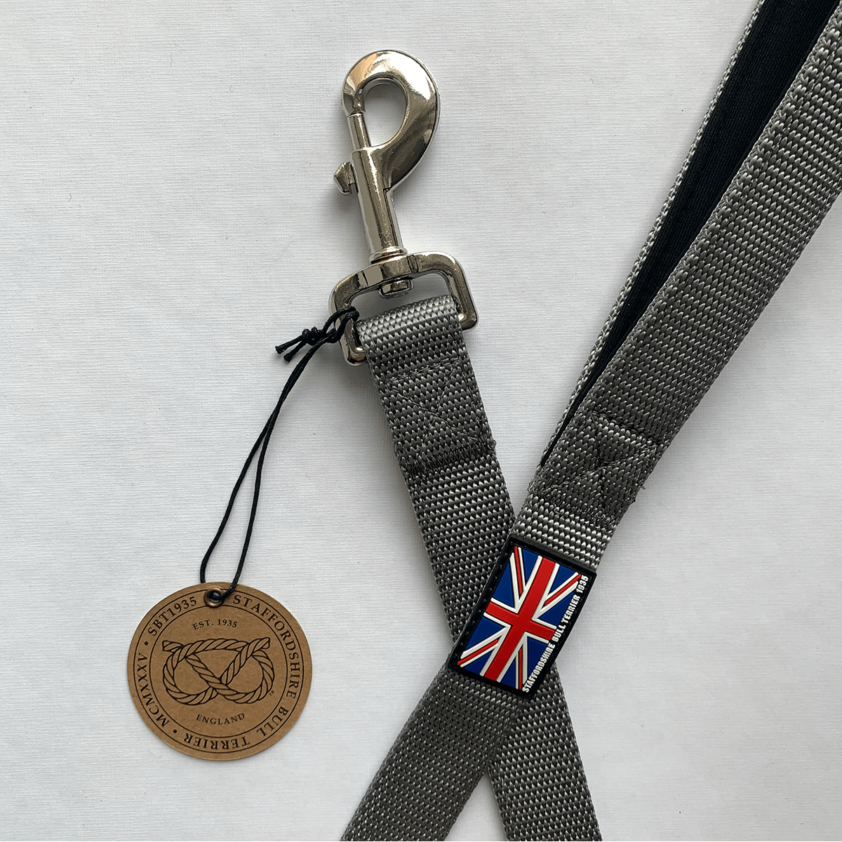 Staffy Nylon Leash - Grey - Normal - Staffordshire Bull Terrier 1935®