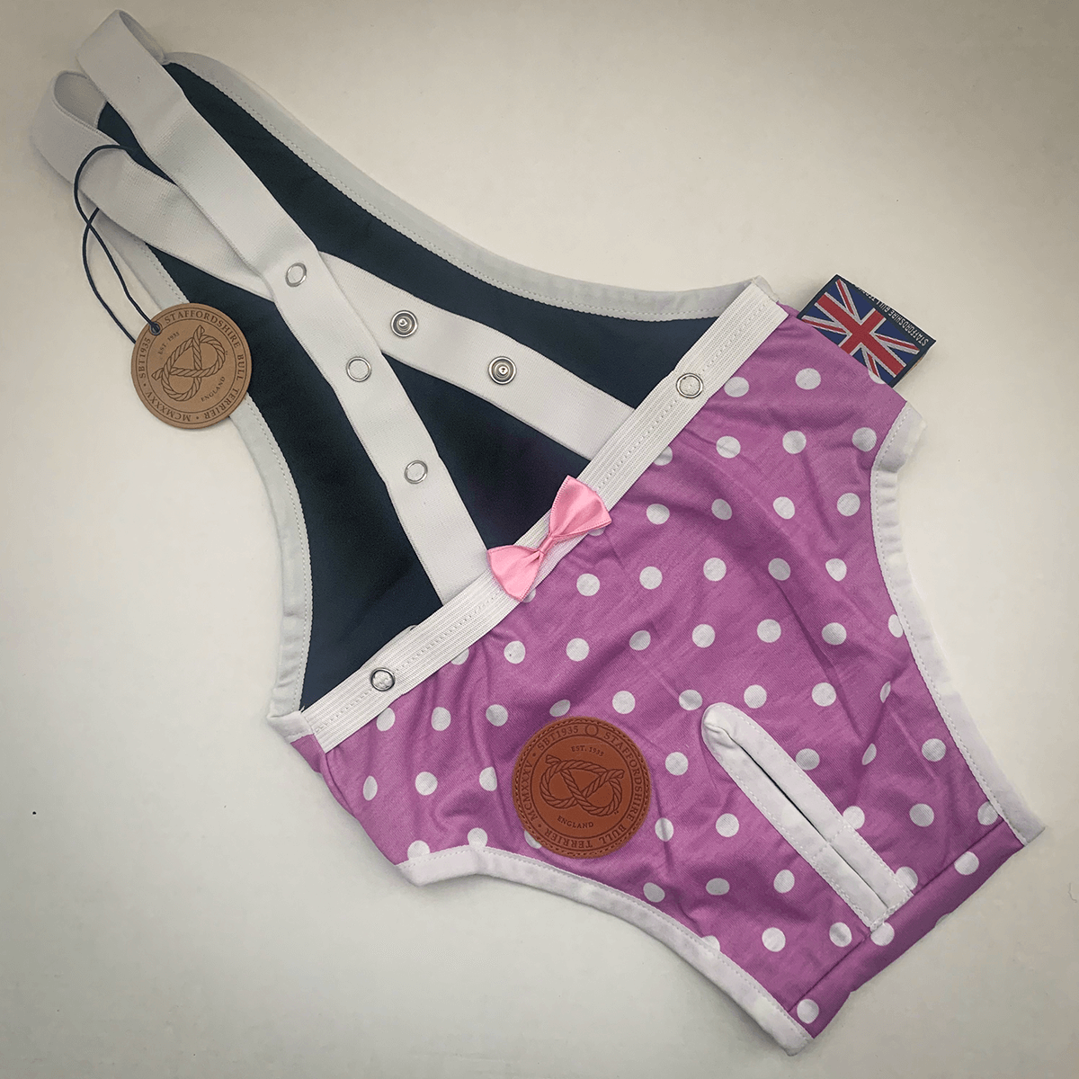 Staffordshire Bull Terrier 1935® Hygiene Panties with Suspenders - Daisy