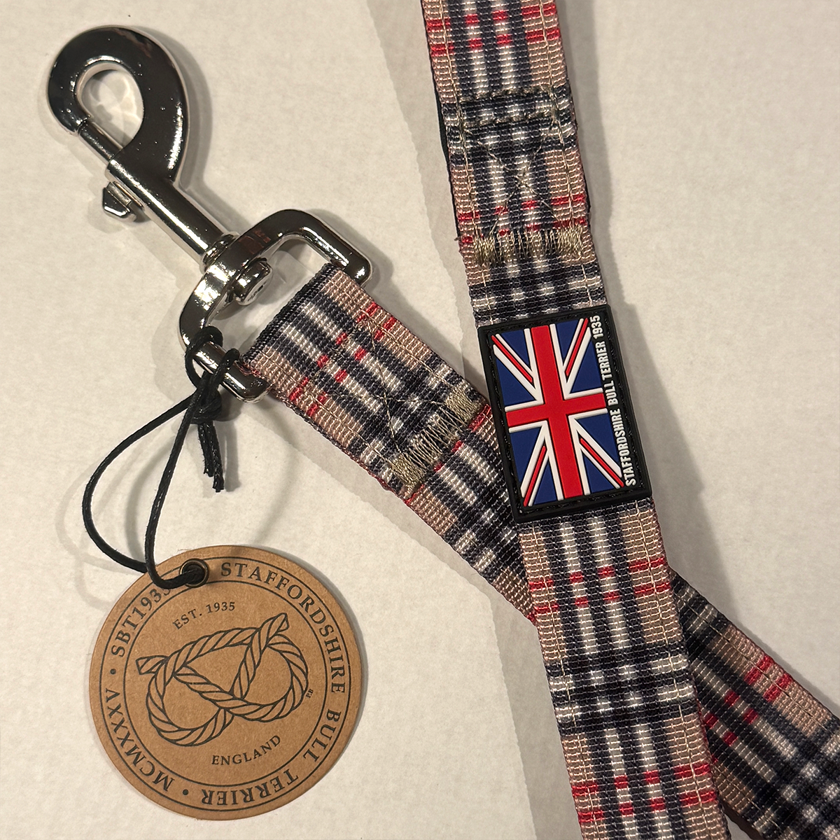 Staffordshire Bull Terrier 1935® Nylon Leash - Staffburry Beige - Normal