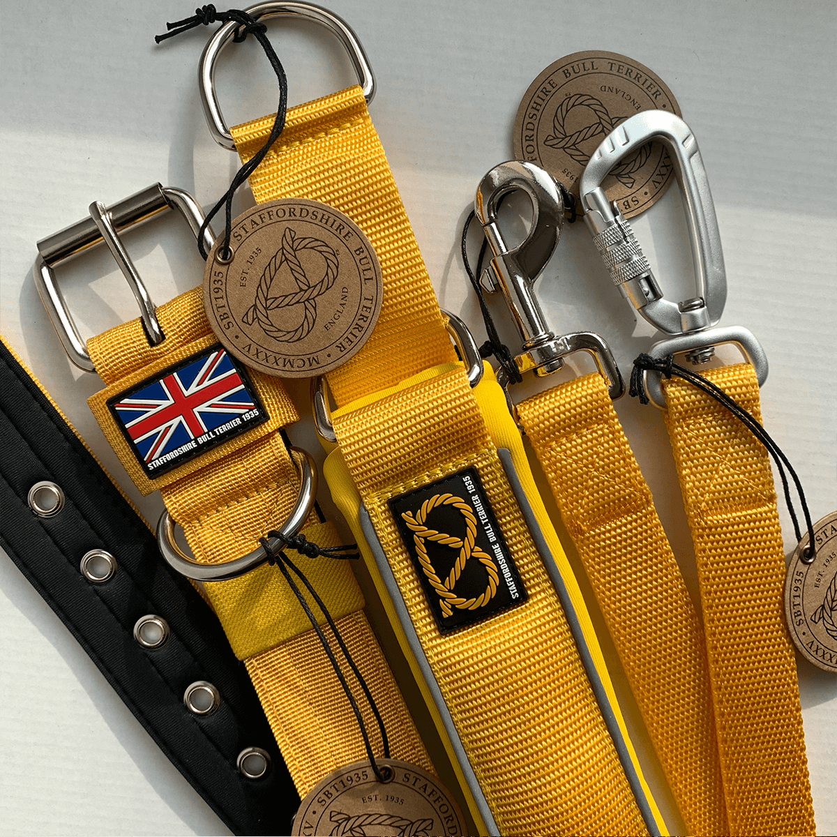 Staffordshire Bull Terrier 1935® Nylon Collar - Yellow