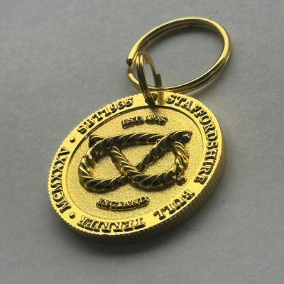 Staffordshire Bull Terrier 1935® Médaille Staffie Nœud - Or ou Argent