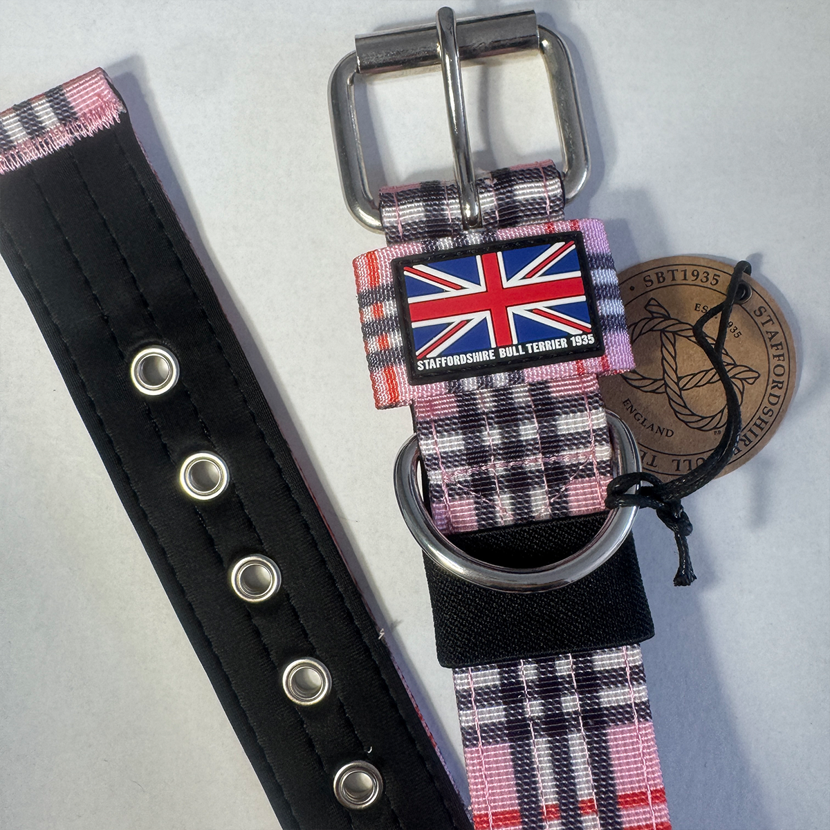 Staffordshire Bull Terrier 1935® Nylonhalsband - Staffburry Babyrosa