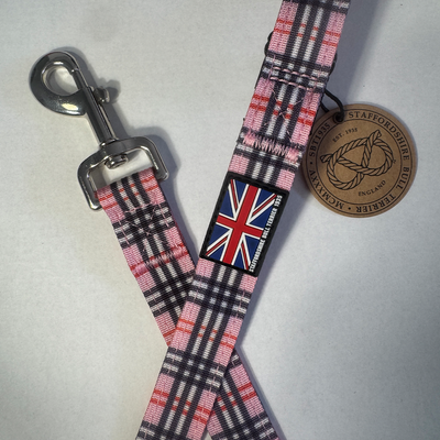 Staffordshire Bull Terrier 1935® Nylon Leash - Staffburry Pink - Normal
