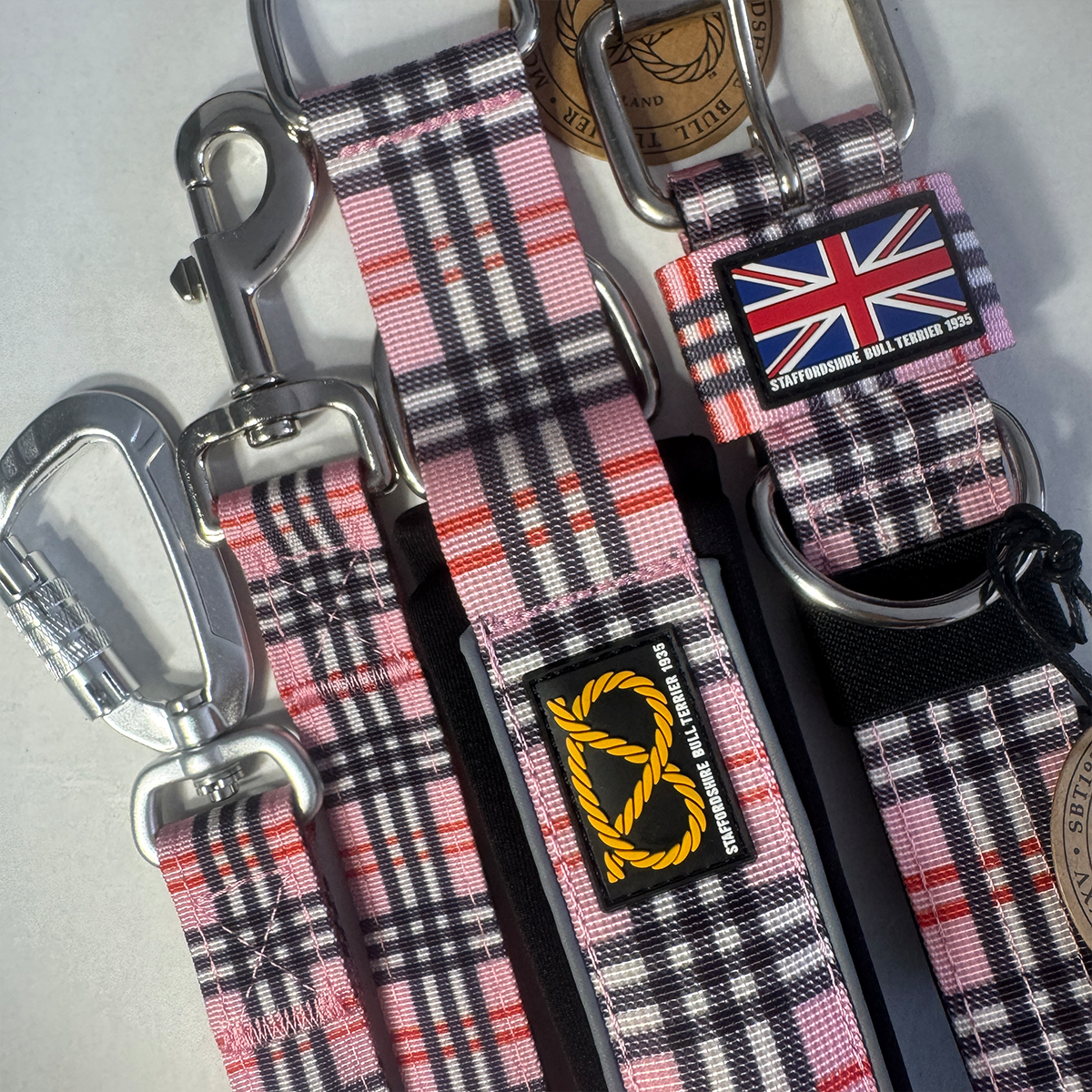 Staffordshire Bull Terrier 1935® Martingale Halsband - Staffburry Babyrosa