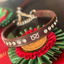 Staffordshire Bull Terrier 1935® Show Half Check Collar & Leash Set - Diamond - Brown & Silver