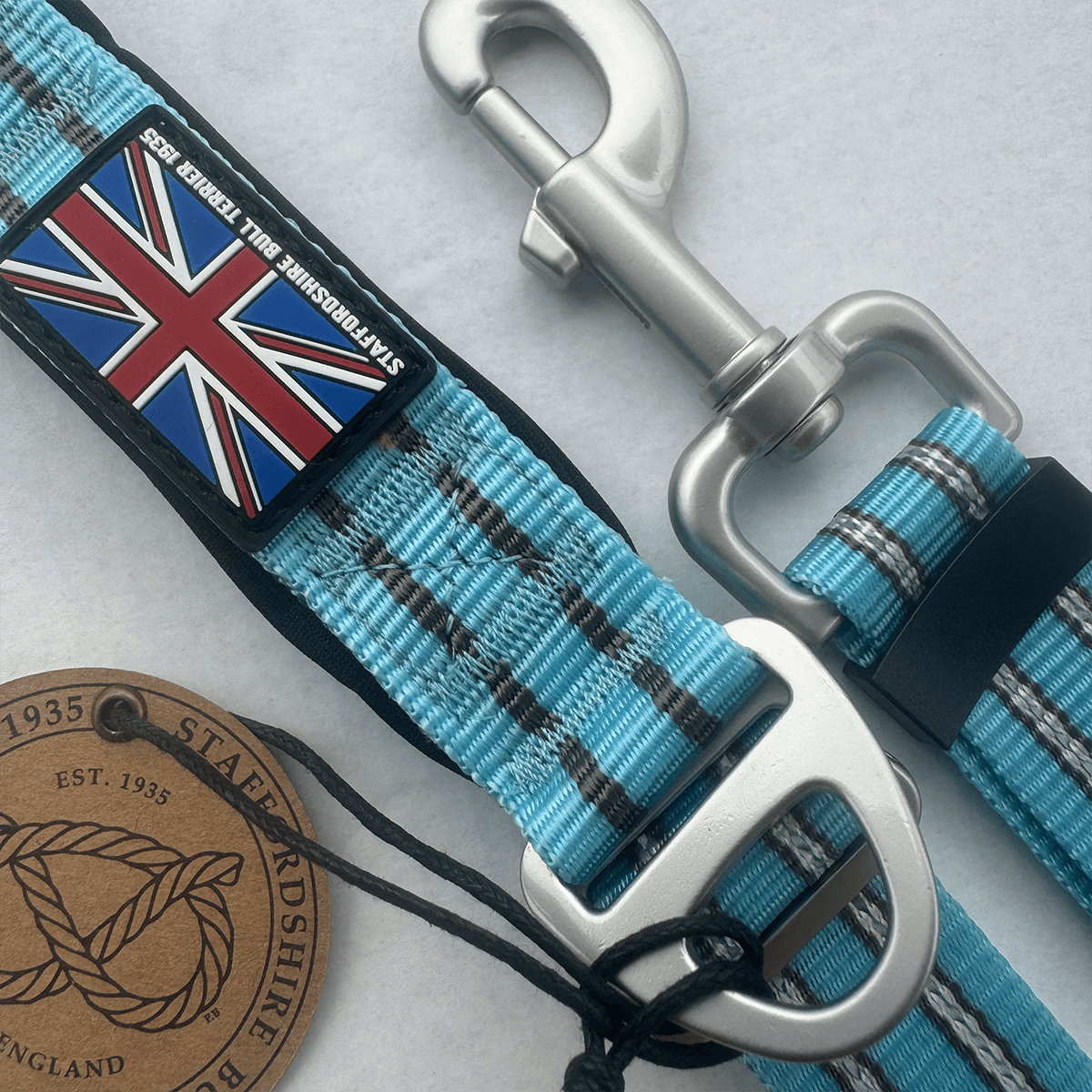 Staffordshire Bull Terrier 1935® Harness & Leash Set - Stanley Edition - Baby Blue