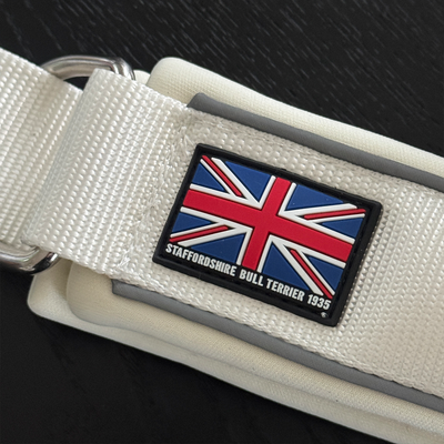 Staffordshire Bull Terrier 1935® Collier Martingale - Blanc