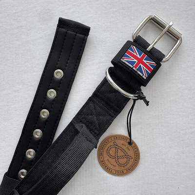 Staffordshire Bull Terrier 1935® Nylon Collar with Handle - Black