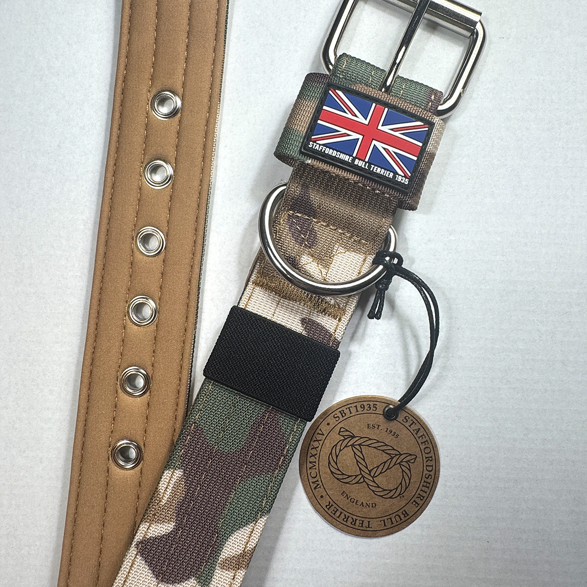 Staffordshire Bull Terrier 1935® Nylon Collar - Sand Camo