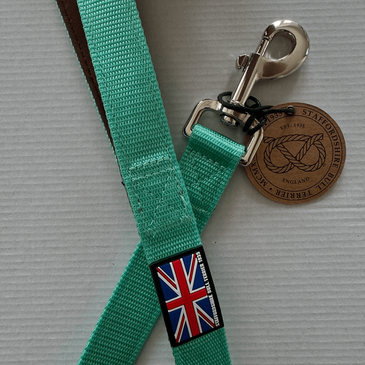 Staffordshire Bull Terrier 1935® Martingale Collar - Bruce Edition - Mint & Chocolate