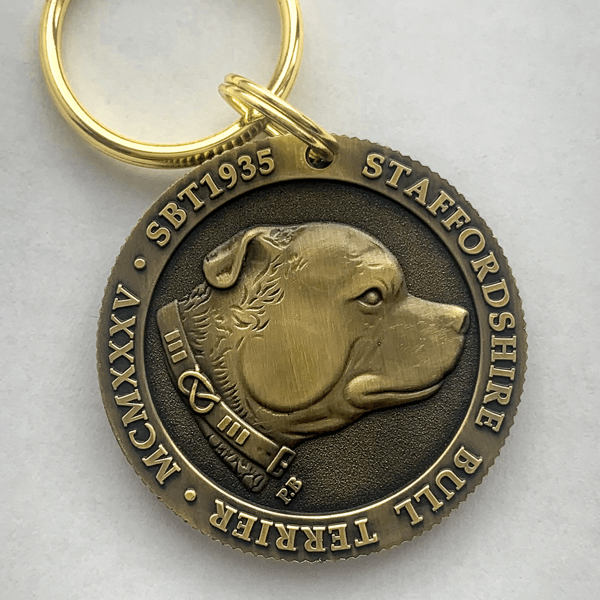 Staffy Nametag - Antique - Staffordshire Bull Terrier 1935®