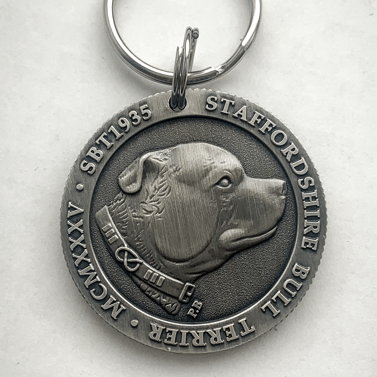 Staffy Keyring - Antique - Staffordshire Bull Terrier 1935®