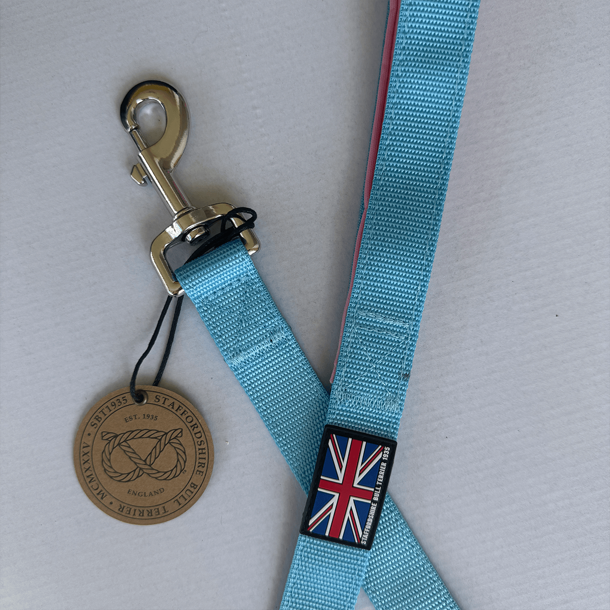 Staffordshire Bull Terrier 1935® Nylon Leash - Izy Edition - Baby Blue & Baby Pink - Normal