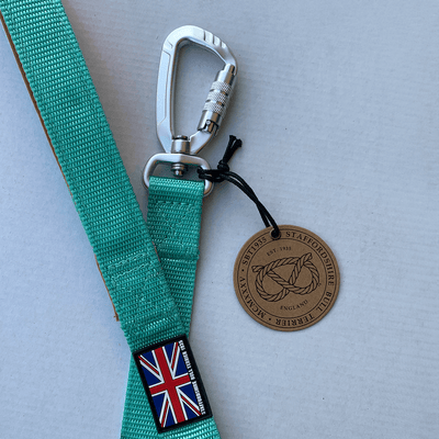 Staffordshire Bull Terrier 1935® Nylon Leash - Bruce Edition - Mint Chocolate - Carabiner