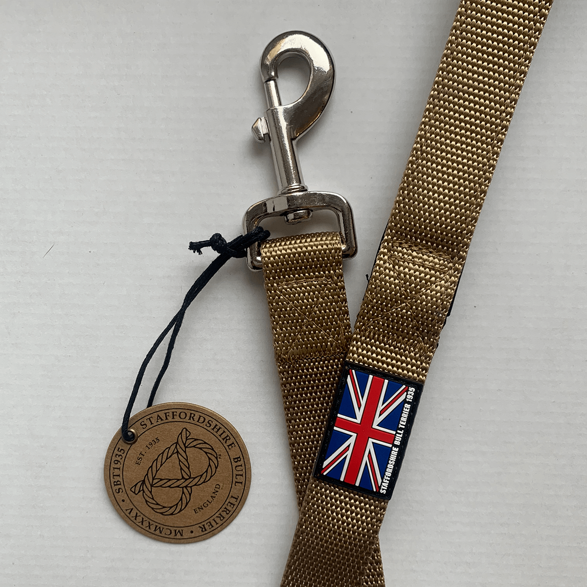 Staffordshire Bull Terrier 1935® Nylon Leash - Tan - Normal